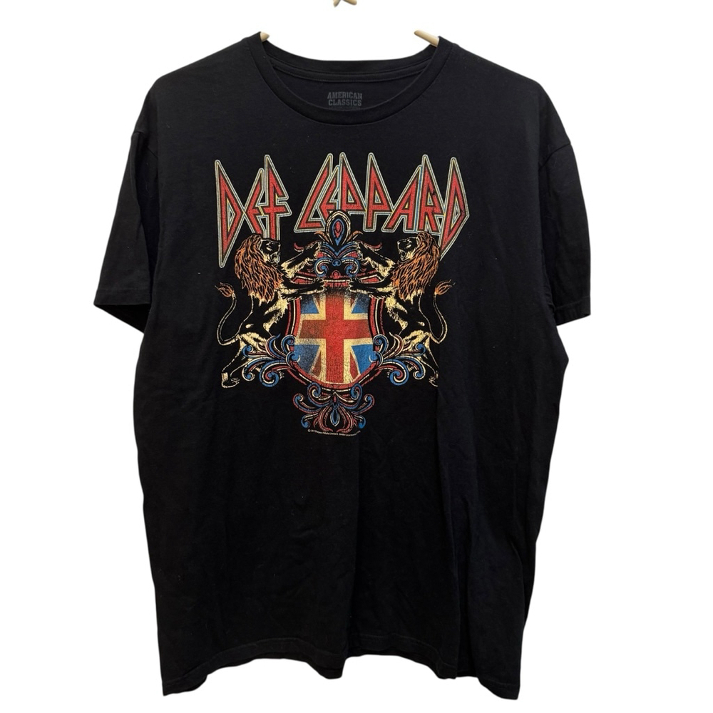 American Classics Def Leppard Graphic T-shirt Size L Black Men’s